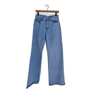 Princess Polly Wide Leg Jeans, Light Wash, Size 4